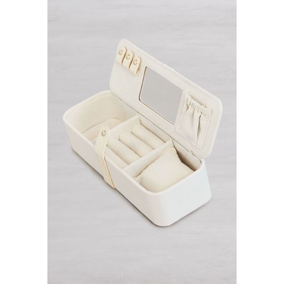 NWT BEIS Travel Jewelry Case Organizer Box in Beige - Picture 3 of 6